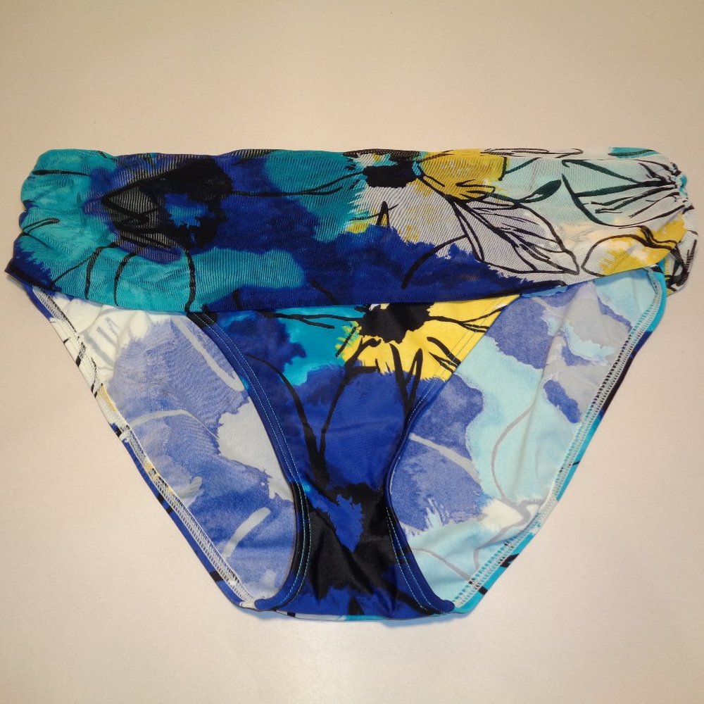 Be Creative Size 14 BANDED HIPSTER Blue New Bikini